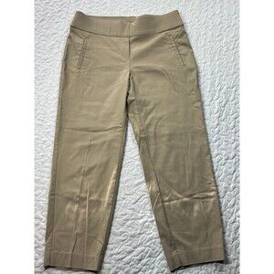 Apt 9 tan/khaki stretch waist cropped dress pants size 8